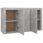 vidaXL Aparador de madera de ingeniería gris hormigón 120x36x69 cm vidaXL Aparador de madera de ingeniería gris hormigón 120x36x69 cm