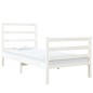 vidaXL Estructura de cama individual madera maciza blanco 90x190 cm
