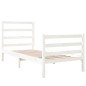 vidaXL Estructura de cama individual madera maciza blanco 90x190 cm