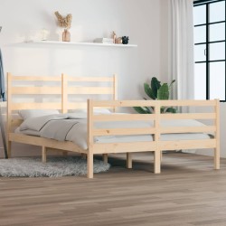 vidaXL Estructura de cama de madera maciza de pino 160x200 cm