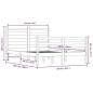 vidaXL Estructura de cama de madera maciza de pino 160x200 cm