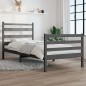 vidaXL Estructura de cama madera maciza de pino gris 90x200 cm vidaXL Estructura de cama madera maciza de pino gris 90x200 cm