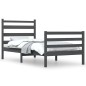 vidaXL Estructura de cama madera maciza de pino gris 90x200 cm vidaXL Estructura de cama madera maciza de pino gris 90x200 cm