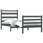 vidaXL Estructura de cama madera maciza de pino gris 90x200 cm vidaXL Estructura de cama madera maciza de pino gris 90x200 cm