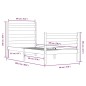 vidaXL Estructura de cama madera maciza de pino gris 90x200 cm vidaXL Estructura de cama madera maciza de pino gris 90x200 cm