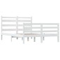 vidaXL Estructura de cama de madera maciza de pino blanca 140x200 cm vidaXL Estructura de cama de madera maciza de pino blanca 140x200 cm