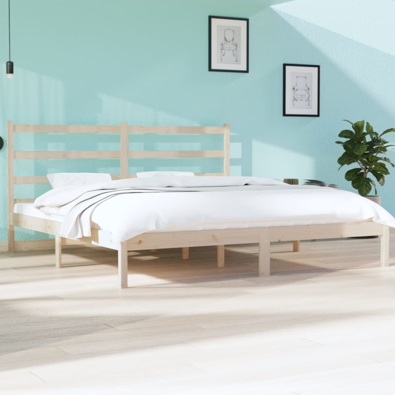 vidaXL Estructura de cama madera maciza de pino 180x200 cm vidaXL Estructura de cama madera maciza de pino 180x200 cm