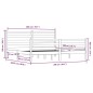 vidaXL Estructura de cama de madera maciza de pino gris 200x200 cm