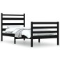 vidaXL Estructura de cama madera maciza de pino negra 90x200 cm vidaXL Estructura de cama madera maciza de pino negra 90x200 cm