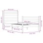 vidaXL Estructura de cama madera maciza de pino negra 90x200 cm vidaXL Estructura de cama madera maciza de pino negra 90x200 cm