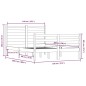 vidaXL Estructura de cama madera maciza de pino marrón miel 140x200 cm vidaXL Estructura de cama madera maciza de pino marrón miel 140x200 cm