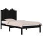 vidaXL Estructura de cama madera maciza pino negra 75x190 cm 2FT6