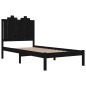 vidaXL Estructura de cama madera maciza pino negra 75x190 cm 2FT6