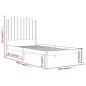 vidaXL Estructura de cama madera maciza pino negra 75x190 cm 2FT6