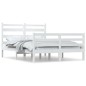 vidaXL Estructura de cama madera maciza de pino blanco 120x200 cm vidaXL Estructura de cama madera maciza de pino blanco 120x200 cm
