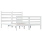 vidaXL Estructura de cama madera maciza de pino blanco 120x200 cm vidaXL Estructura de cama madera maciza de pino blanco 120x200 cm