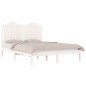 vidaXL Estructura de cama matrimonial madera de pino blanca 135x190 cm