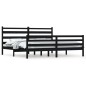 vidaXL Estructura de cama de madera maciza de pino negra 200x200 cm vidaXL Estructura de cama de madera maciza de pino negra 200x200 cm