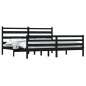 vidaXL Estructura de cama de madera maciza de pino negra 200x200 cm vidaXL Estructura de cama de madera maciza de pino negra 200x200 cm