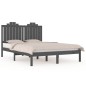 vidaXL Estructura de cama madera maciza de pino gris 120x200 cm vidaXL Estructura de cama madera maciza de pino gris 120x200 cm