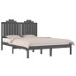 vidaXL Estructura de cama madera maciza de pino gris 120x200 cm vidaXL Estructura de cama madera maciza de pino gris 120x200 cm