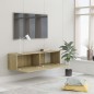 vidaXL Mueble para TV madera contrachapada color roble 120x30x30 cm