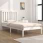 vidaXL Estructura de cama individual madera maciza blanco 75x190 cm vidaXL Estructura de cama individual madera maciza blanco 75x190 cm