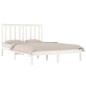 vidaXL Estructura de cama madera de pino doble blanca 135x190 cm vidaXL Estructura de cama madera de pino doble blanca 135x190 cm