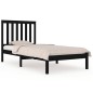 vidaXL Estructura cama individual madera maciza pino negra 90x190 cm vidaXL Estructura cama individual madera maciza pino negra 90x190 cm
