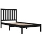 vidaXL Estructura cama individual madera maciza pino negra 90x190 cm vidaXL Estructura cama individual madera maciza pino negra 90x190 cm