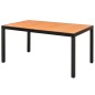vidaXL Set de comedor de jardín de 5 piezas PVC ratán negro y marrón vidaXL Set de comedor de jardín de 5 piezas PVC ratán negro y marrón