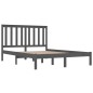 vidaXL Estructura de cama madera maciza pino gris king size 150x200 cm vidaXL Estructura de cama madera maciza pino gris king size 150x200 cm