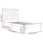 vidaXL Estructura de cama madera maciza de pino 100x200 cm
