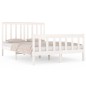 vidaXL Estructura de cama madera de pino doble blanca 135x190 cm vidaXL Estructura de cama madera de pino doble blanca 135x190 cm