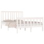 vidaXL Estructura de cama madera de pino doble blanca 135x190 cm vidaXL Estructura de cama madera de pino doble blanca 135x190 cm