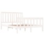 vidaXL Estructura de cama madera de pino doble blanca 135x190 cm vidaXL Estructura de cama madera de pino doble blanca 135x190 cm