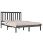 vidaXL Estructura de cama de madera maciza de pino gris 200x200 cm vidaXL Estructura de cama de madera maciza de pino gris 200x200 cm