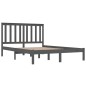 vidaXL Estructura de cama de madera maciza de pino gris 200x200 cm vidaXL Estructura de cama de madera maciza de pino gris 200x200 cm