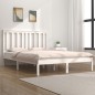 vidaXL Estructura cama madera maciza pino blanca king size 180x200 cm vidaXL Estructura cama madera maciza pino blanca king size 180x200 cm