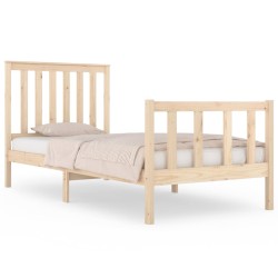 vidaXL Estructura de cama madera maciza de pino 90x190 cm