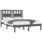 vidaXL Estructura de cama de madera maciza de pino gris 140x190 cm vidaXL Estructura de cama de madera maciza de pino gris 140x190 cm