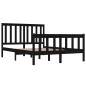 vidaXL Estructura de cama madera maciza de pino negra 140x190 cm vidaXL Estructura de cama madera maciza de pino negra 140x190 cm