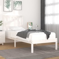 vidaXL Estructura de cama individual madera maciza blanco 90x190 cm