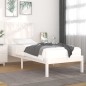 vidaXL Estructura de cama individual madera maciza blanco 90x190 cm