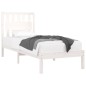 vidaXL Estructura de cama individual madera maciza blanco 90x190 cm