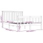 vidaXL Estructura de cama madera maciza de pino 120x190 cm vidaXL Estructura de cama madera maciza de pino 120x190 cm
