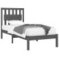 vidaXL Estructura de cama madera maciza de pino gris 90x200 cm vidaXL Estructura de cama madera maciza de pino gris 90x200 cm