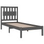 vidaXL Estructura de cama madera maciza de pino gris 90x200 cm vidaXL Estructura de cama madera maciza de pino gris 90x200 cm