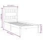 vidaXL Estructura de cama madera maciza de pino gris 90x200 cm vidaXL Estructura de cama madera maciza de pino gris 90x200 cm