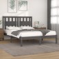 vidaXL Estructura de cama de madera maciza de pino gris 200x200 cm vidaXL Estructura de cama de madera maciza de pino gris 200x200 cm